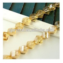 6mm clear crystal glass twisted beads,loose beads